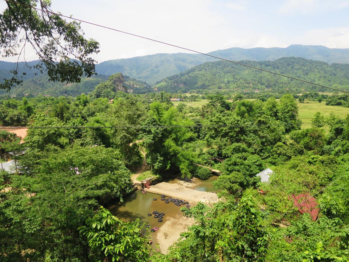 Elephant Adventure Village Tree House Vang Vieng Exterior photo